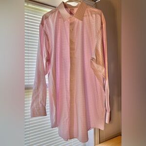 Brooks Brothers Madison Fit Pink Button Up Long Sleeve Dress Shirt 18 - 36 Mens